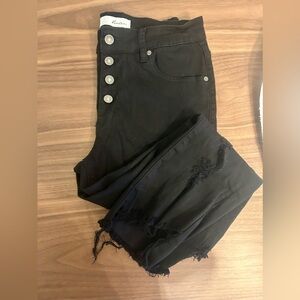 KanCan woman’s black high waist skinny leg jeans size 13/30